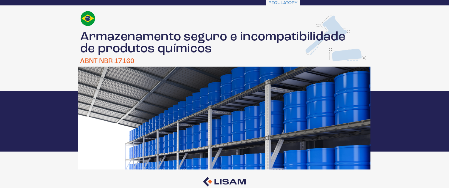 Armazenamento seguro e incompatibilidade de produtos químicos - Projeto ABNT NBR 17160 em consulta pública