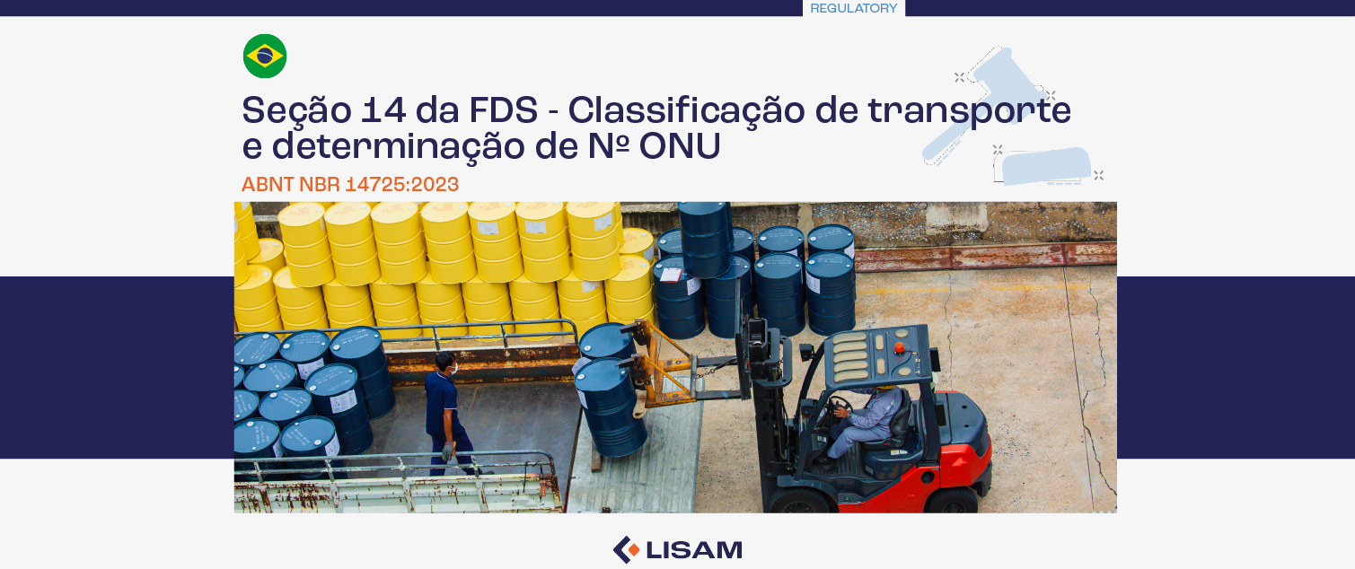 Seção 14 da FDS: Classificação de transporte e determinação de Nº ONU