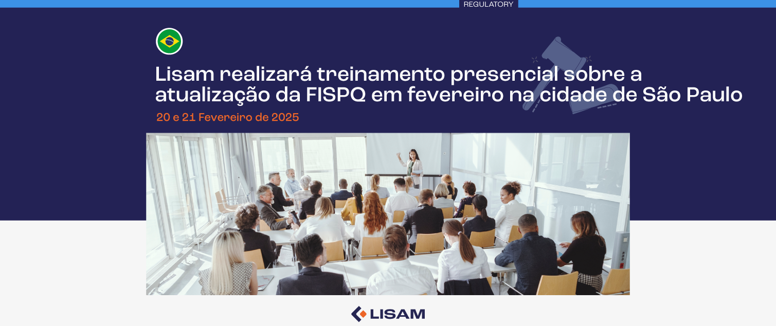 Lisam realizará treinamento presencial sobre a atualização da FISPQ em fevereiro na cidade de São Paulo