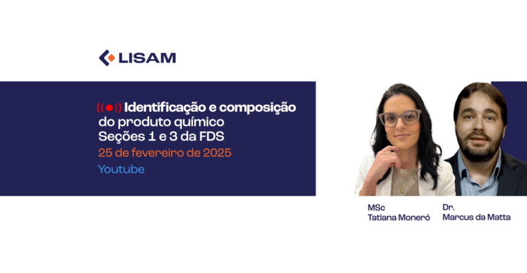 Webcast Smart Compliance | Identificação e composição do produto químico - Seções 1 e 3 da FDS